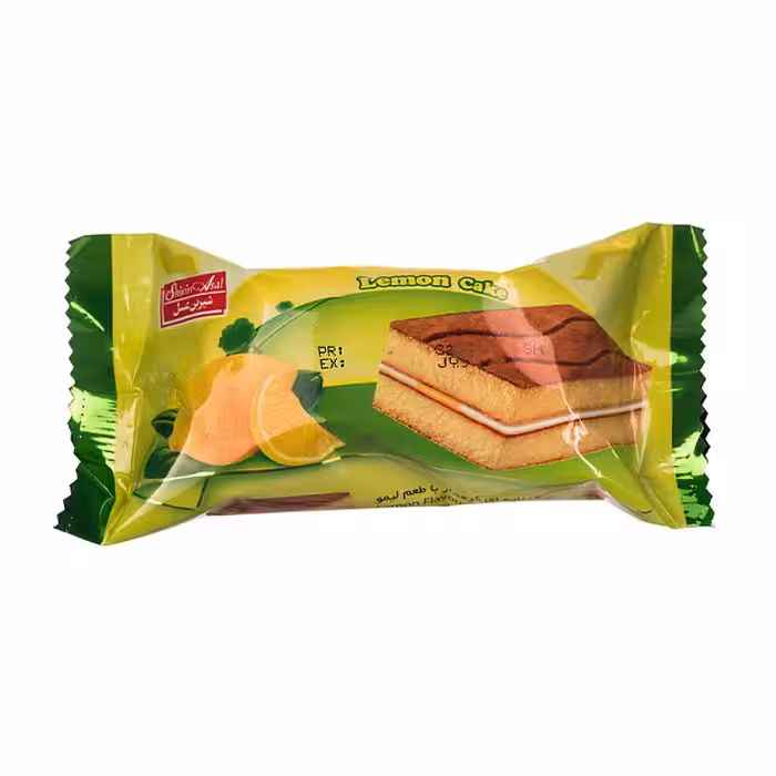 کیک لایه ای ساده لیمویی شیرین عسل 25 گرمی