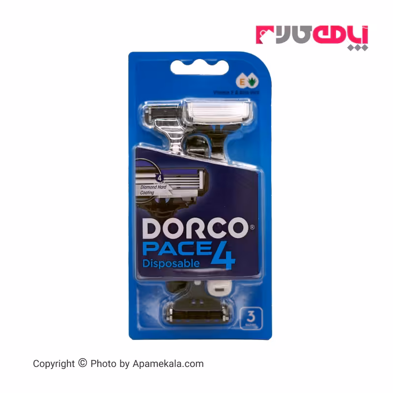 خودتراش 4 لبه آقایان دورکو (dorco) مدل pace 4 disposable بسته 3 عددی