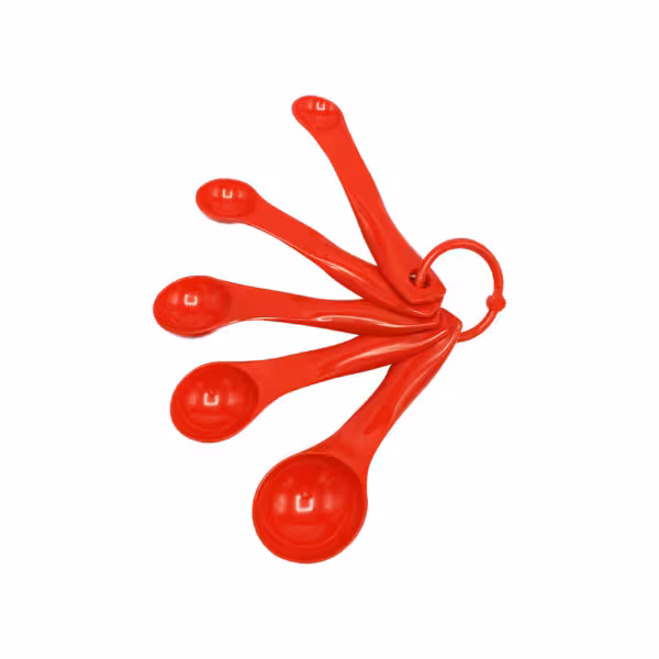 پیمانه قاشقی پلاستیکی 5 عددی خارجی