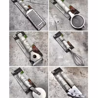 مجموعه ابزار آشپزخانه دسته ماربل (7 تکه)