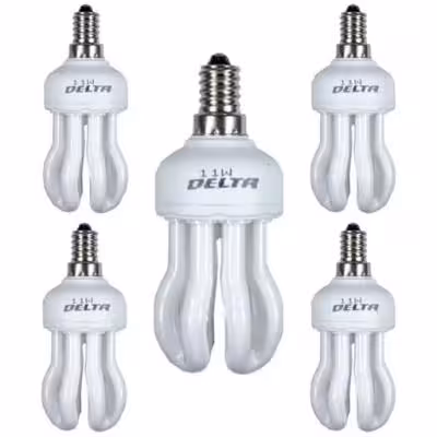 لامپ کم مصرف 11 وات دلتا مدل اتحاد پایه E14 بسته 5 عددی