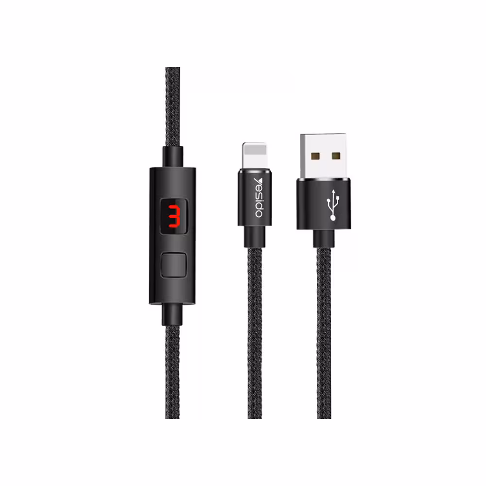 کابل USB به لایتنینگ یسیدو YESIDO CA46 طول 1.2متر 2.4 آمپر