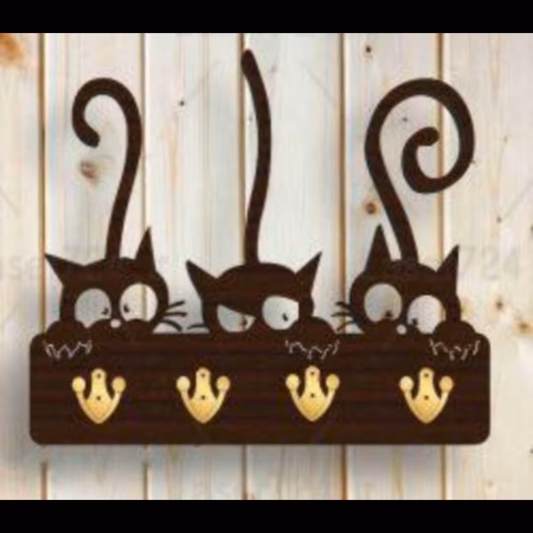 جا کلیدی طرح گربه 2 در رنگ دلخواه 