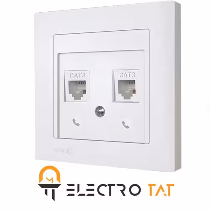 پریز تلفن دوبل نستک مدل Evidente