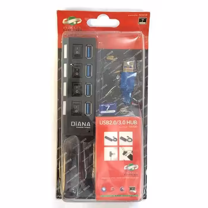 هاب 4 پورت USB 3.0 مدل DIANA