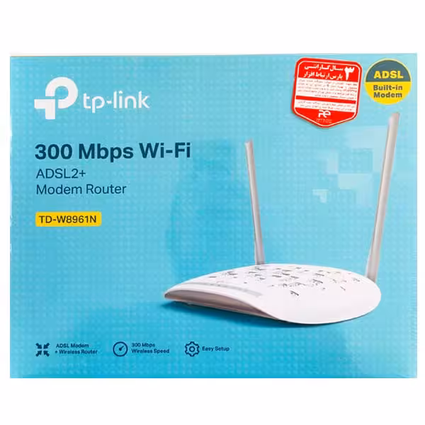 مودم روتر بیسیم تی پی لینک N300 مدل TD-W8961N