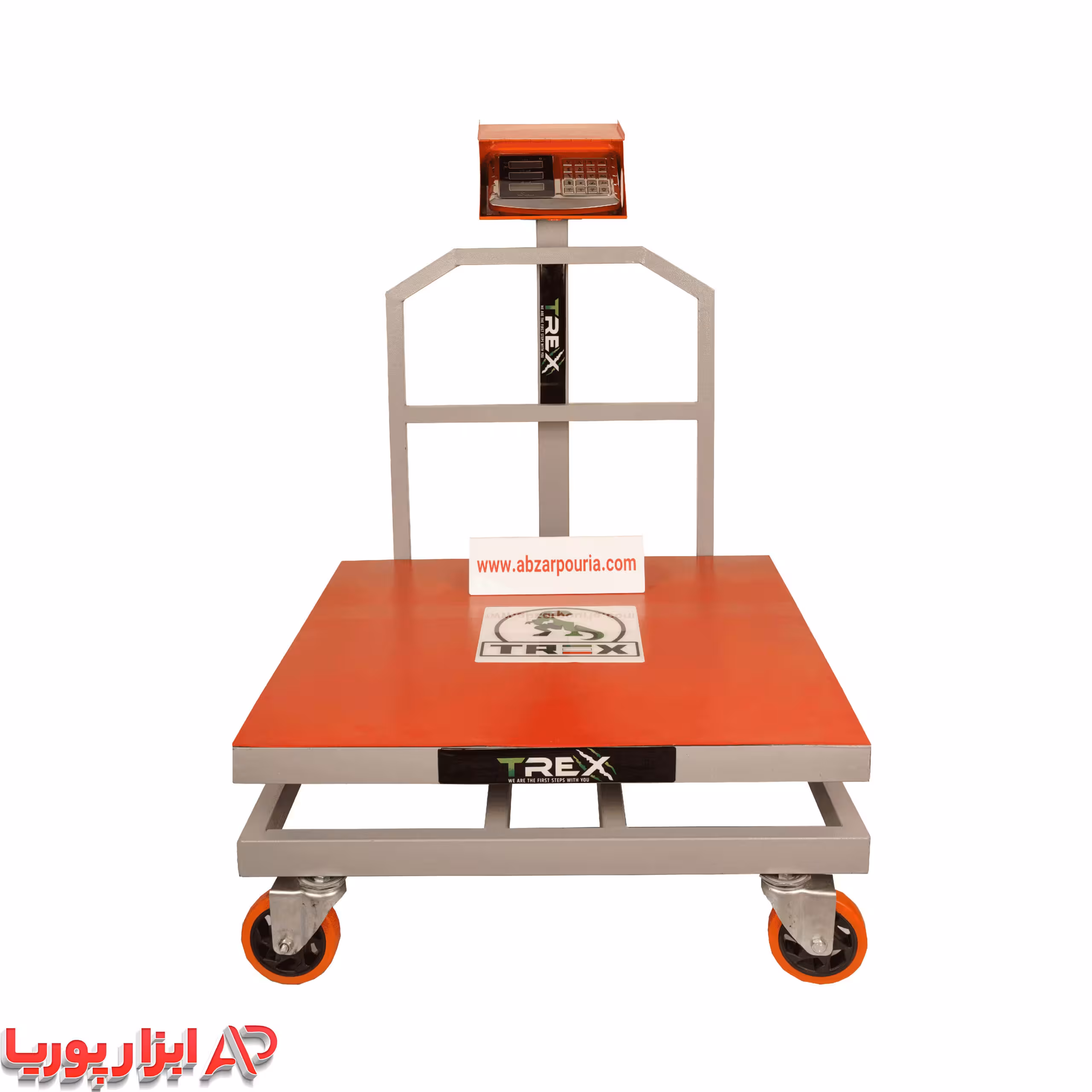 باسکول 500 کیلویی محک بدنه تیرکس 80*80 چرخ دار