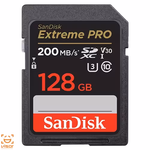 کارت حافظه SD سن دیسک Sandisk 128GB Extreme PRO UHS-I SDXC 200MB/S