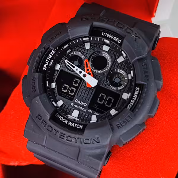 ساعت مچی جی‌شاک دو زمانه مشکی G-Shock (دو موتوره)