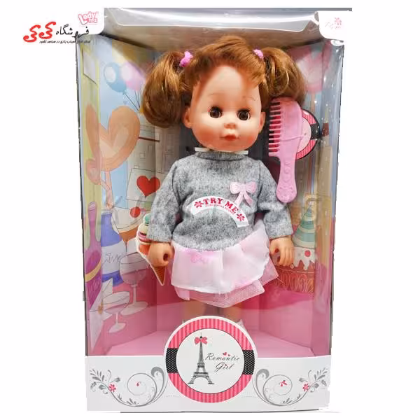 عروسک دختر رومانتیک موزیکال بلوز دار