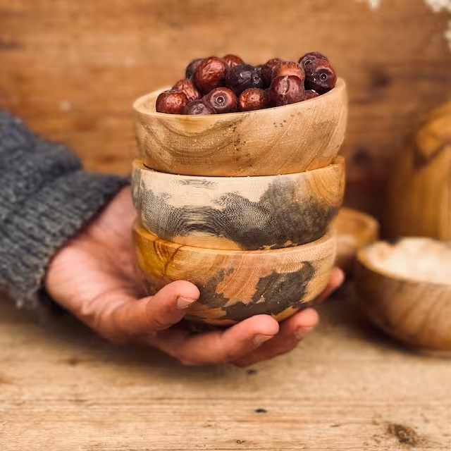 کاسه آجیل خوری چوبی کد 0164