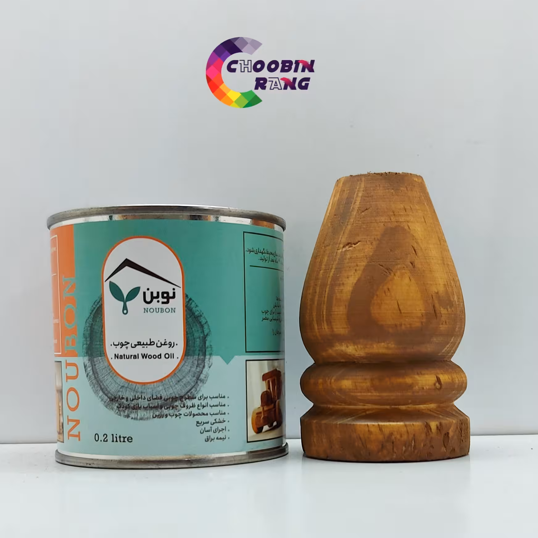 روغن طبیعی چوب فندقی نوبن 200 میل