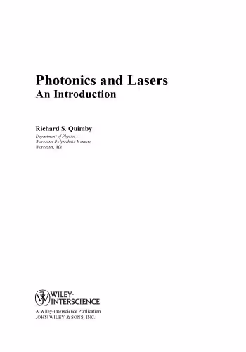 خرید و دانلود نسخه کامل کتاب Photonics and lasers: An introduction