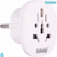 تبدیل برق 3 به 2 تکنوتل سفید TECHNOTEL