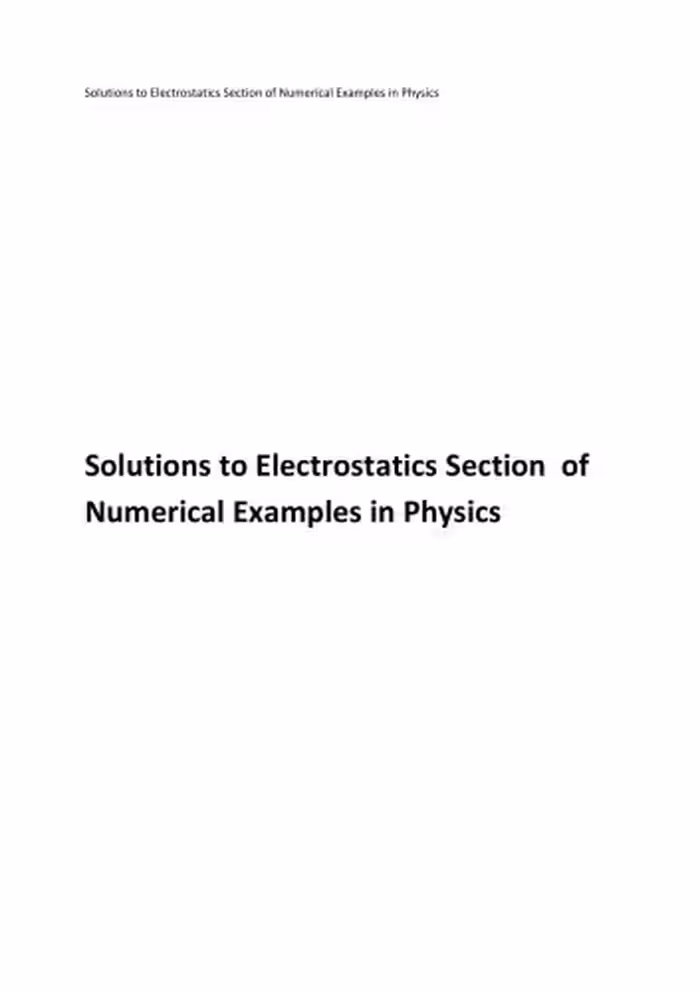خرید و دانلود نسخه کامل کتاب N N Ghosh Electrostatics Solutions to Numerical Examples in Physics