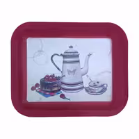 سینی با طرح Cafe سایز 20x16 سانتی متر کد 09