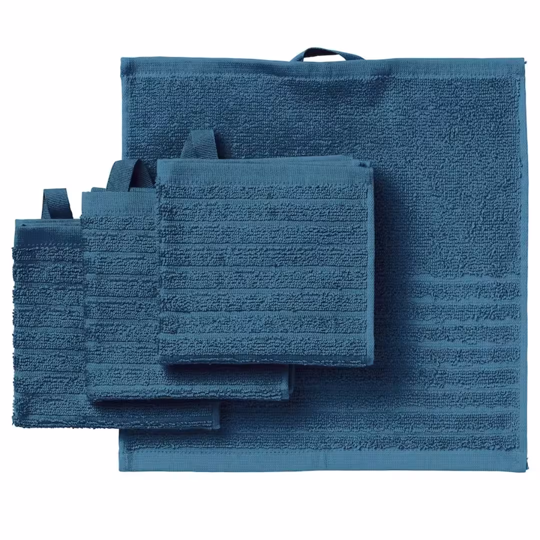 حوله شستشو 4 عددی آیکیا مدل VAGSJON. آبی. 30در30سانتیمتر.100درصدپنبه.کدمحصول904.880.58