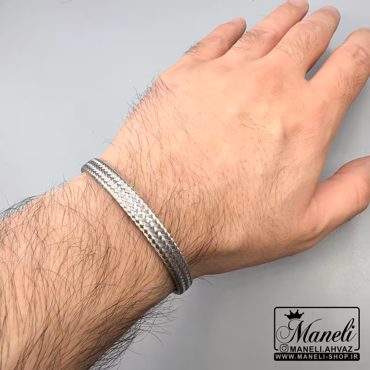 بنگل| دستبند استیل رنگ ثابت اسپرت|14040546