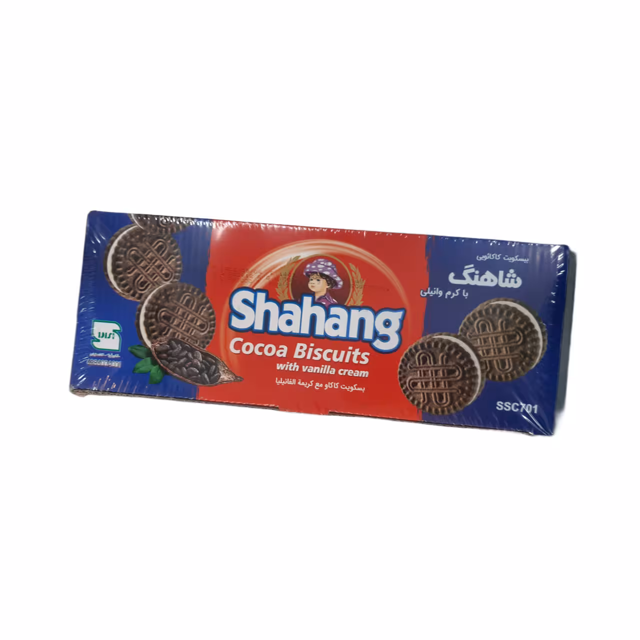 بیسکویت کاکائویی شاهنگ با کرم وانیلی 700 گرمی