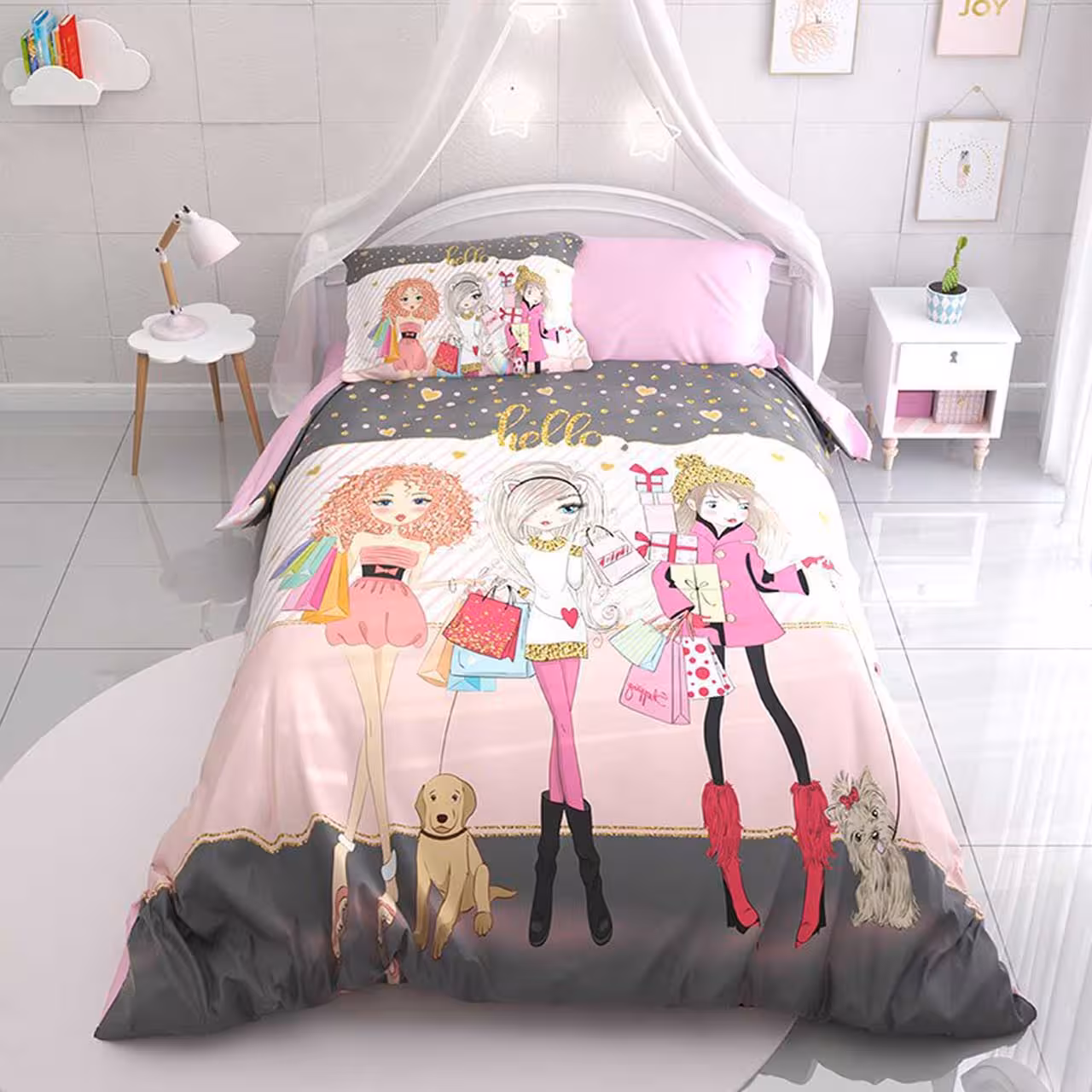 سرویس لحاف روتختی ترکسان یک نفره 4 تیکه کد D82