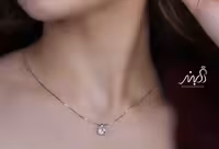 💍نیم ست تک نگین (آويز و گوشواره) خاص و زیبا ، نقره عیار 925( N_4362)