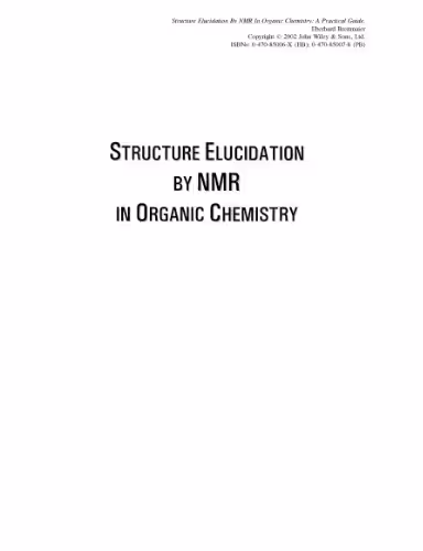 خرید و دانلود نسخه کامل کتاب Structure Elucidation by NMR in Organic Chemistry