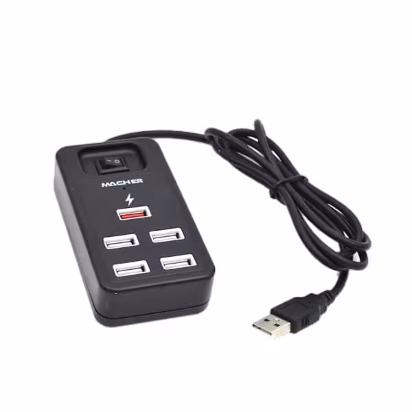 هاب 5 پورت USB 2.0 مچر مدل MR 212 گارانتی 12 ماهه