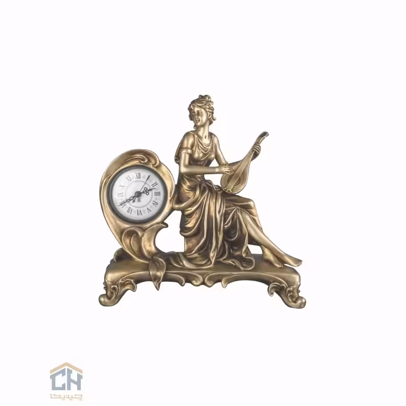 مجسمه ساعت گلدکیش طرح برنز مدل 4800