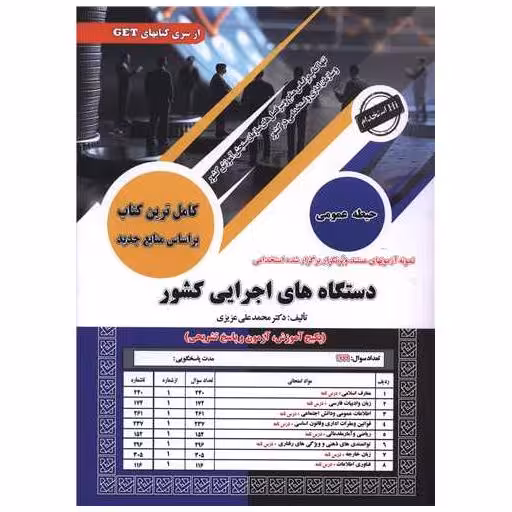 کتاب پکیج درسنامه دستگاه های اجرایی کشور (حیطه عمومی)(رحلی) اثر محمد علی عزیزی