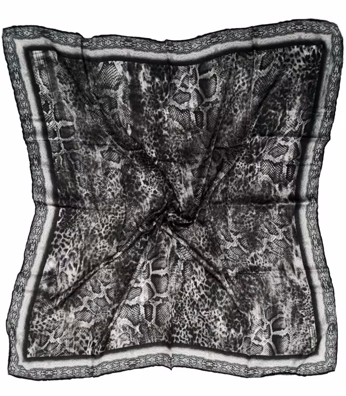 روسری پوست ماری مجلسی طوسی کد 2588