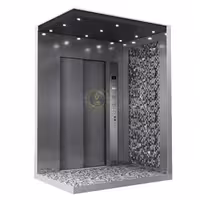 کابین آسانسور استیل نقره ای کد 10212