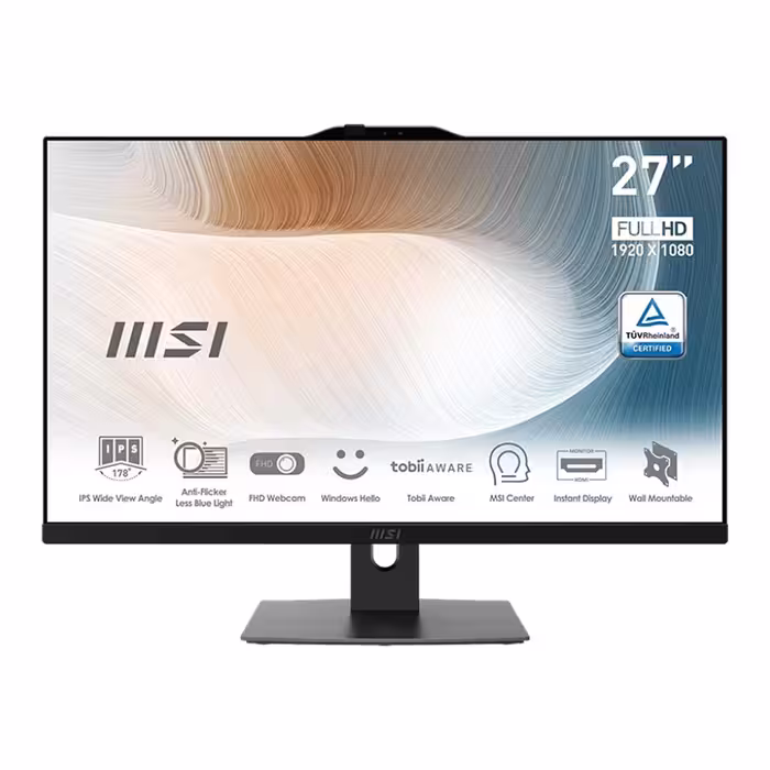 کامپیوتر All-in-One 27 اینچ ام اس آی مدل Modern AM272P 13M با پردازنده i3-1315U، حافظه 1 ترابایت SSD و 8 گیگابایت رم