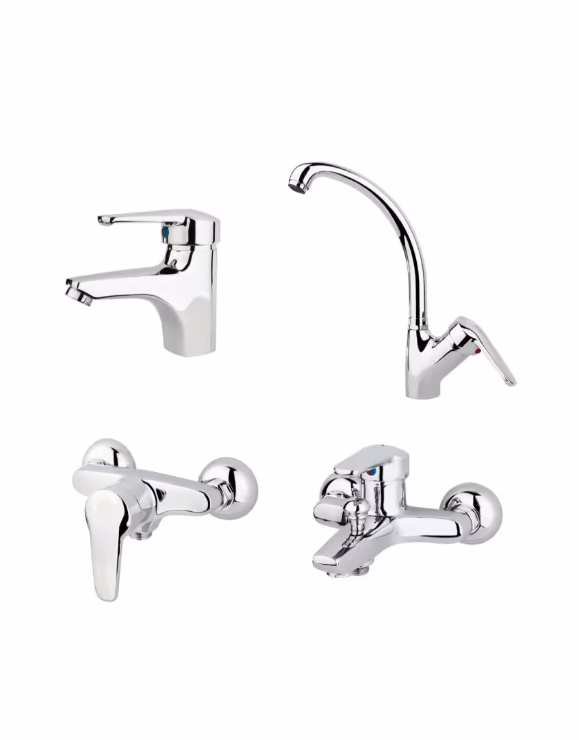 ست چهار تکه شیرآلات راسان مدل پارمیس