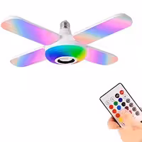 لامپ موزیکال هوشمند تاشو ریموت دار با فن و اسپیکر بلوتوثی و رقص نور مدل C25