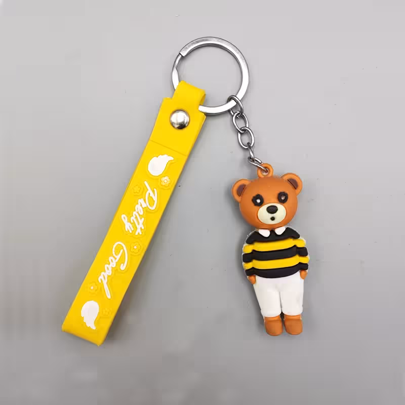 جاکلیدی سیلیکونی مدل خرس راه راه