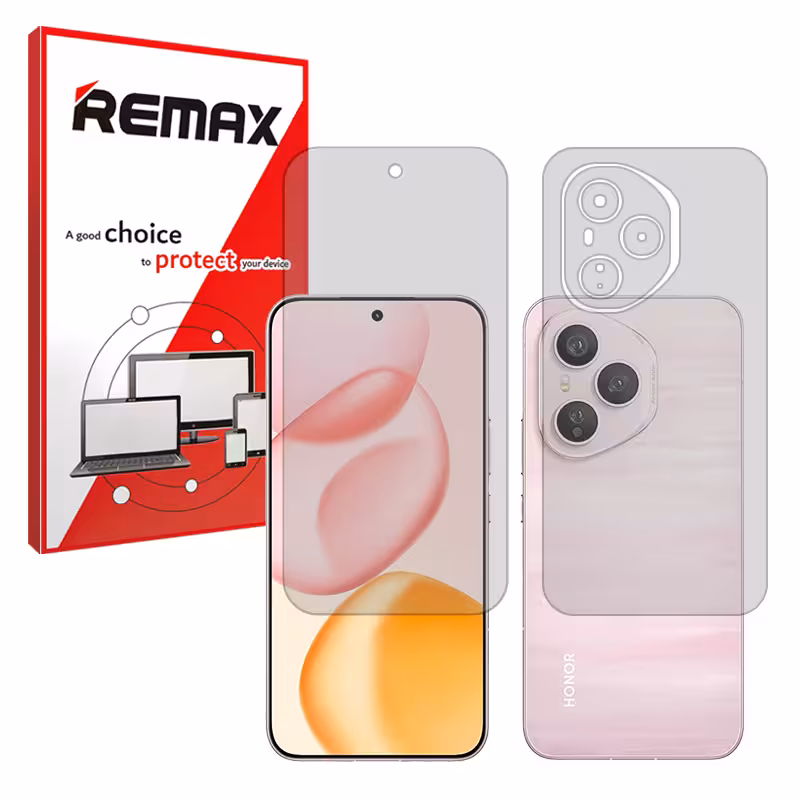 گلس صفحه نمایش و پشت گوشی آنر Honor 400 Pro (China) مدل هیدروژلی مات برند ریمکس کد SS