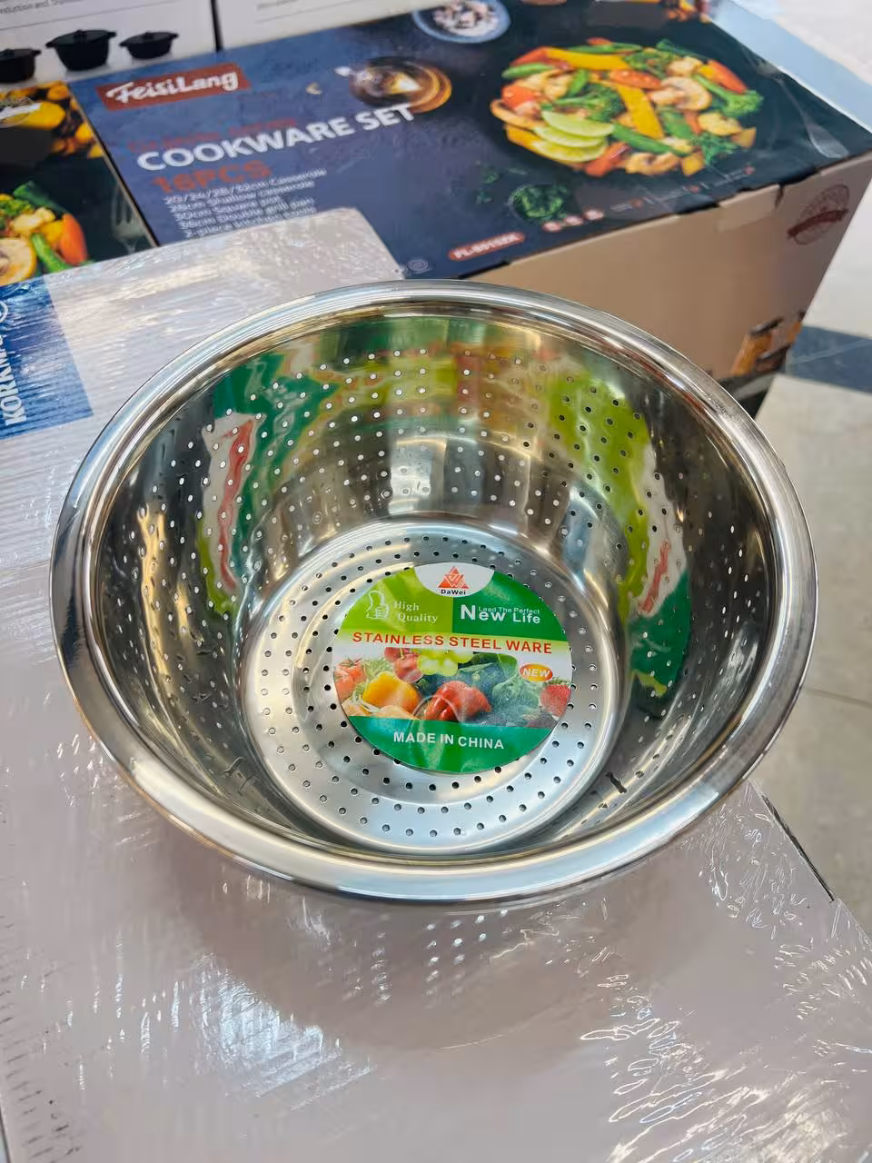 آبکش گرد استیل ضد زنگ وارداتی 5062-24