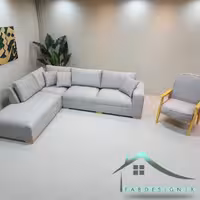 مبل ال راحتی 6 نفره با صندلی پولکا Luxurysofa-153