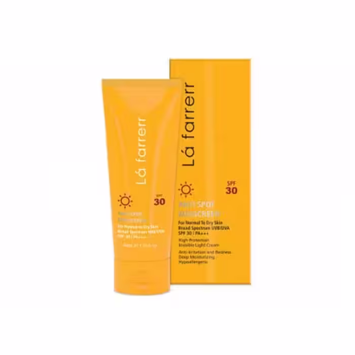 لافارر کرم ضدآفتاب وضدلک SPF30 مناسب پوست های خشک ومعمولی 40 میلی لیتر - داروکاو