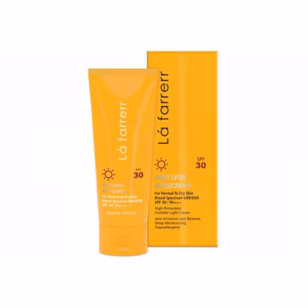 لافارر کرم ضدآفتاب وضدلک SPF30 مناسب پوست های خشک ومعمولی 40 میلی لیتر - داروکاو