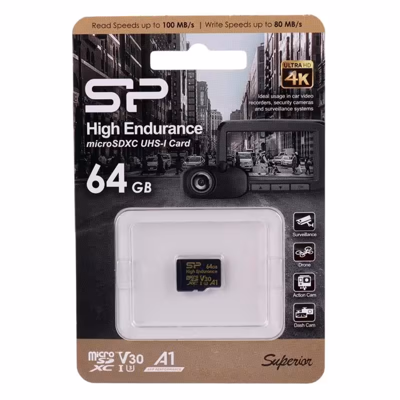 رم میکرو اس دی سیلیکون پاور مدل High Endurance با ظرفیت گیگابایت 64 گیگابایت