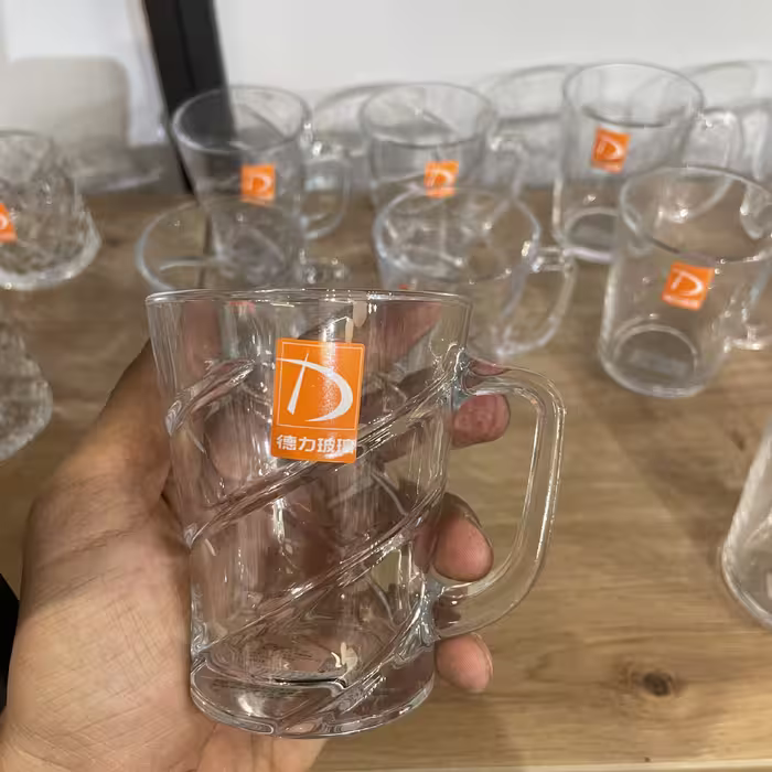 لیوان دسته بیضی مارپیچی دلی Deliglass – ست 6 عددی