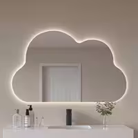 آینه الف مدل بک لایت طرح ابر کد BA-110-100