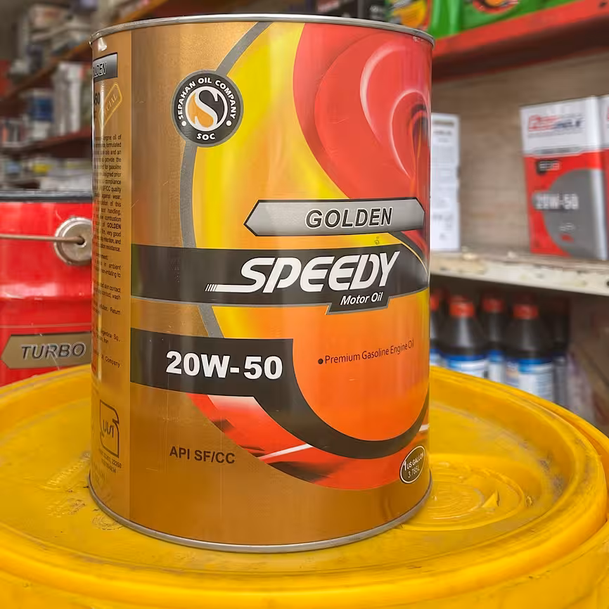 روغن موتور اسپیدی گلدن4 لیتری 20w50( پک 12 عددی)