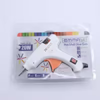 تفنگ چسب حرارتی مارک emma توان 20 وات رنگ سفید کد 30756