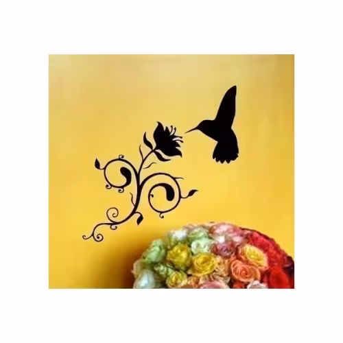 شابلون پرنده و گل 19*36 (1300)