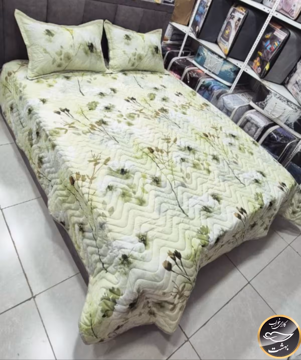 روتختی یک رو دونفره پنبه دوزی برند پرلا