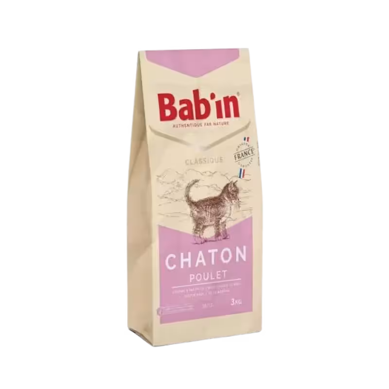 غذای خشک بچه گربه Classic کلاسیک مرغ برند Babin بابین 3 کیلویی