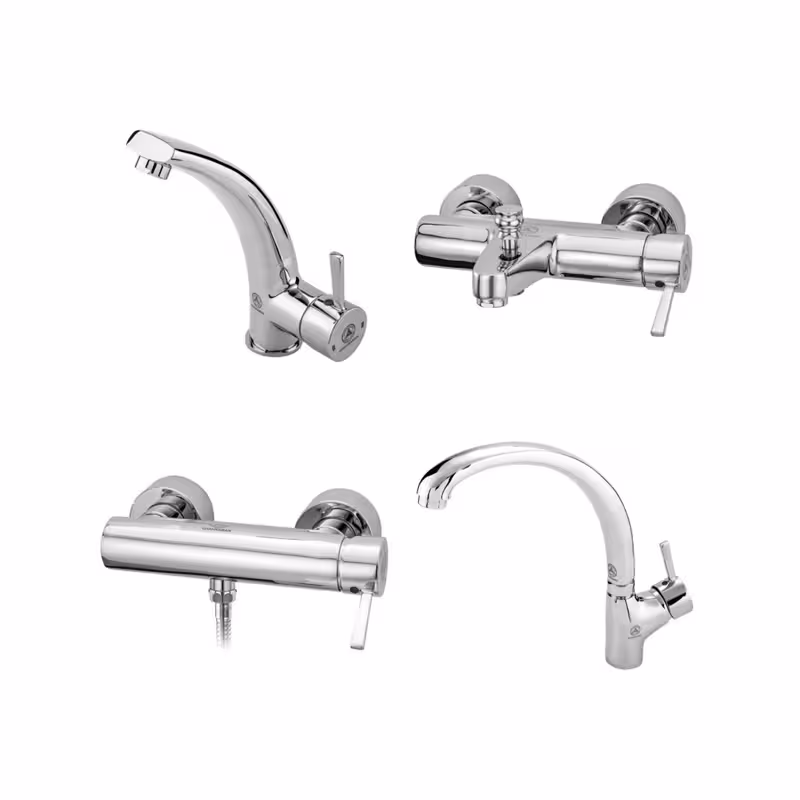 ست شیرآلات چهارتکه قهرمان مدل ارکیده