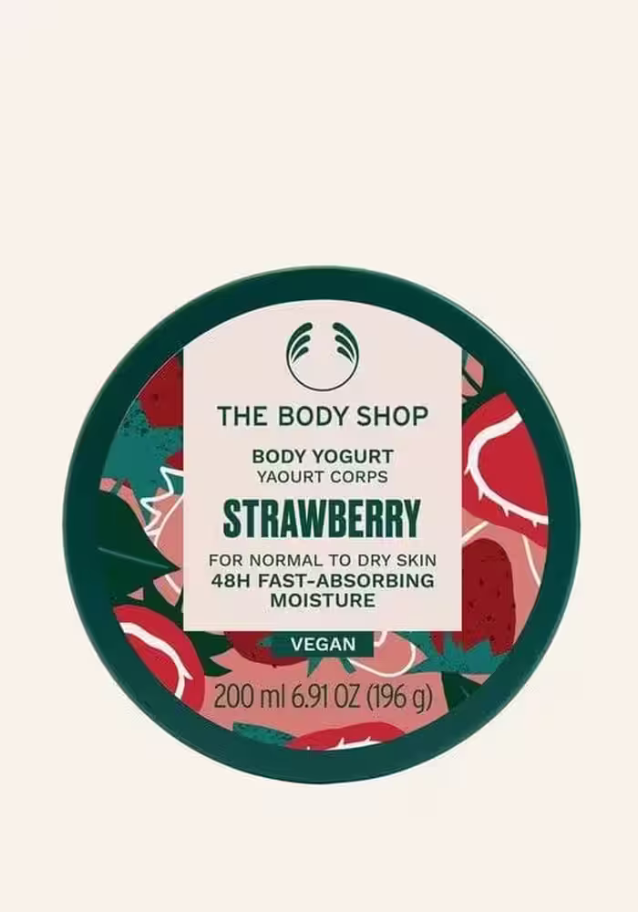 ماست بدن توت فرنگی بادی شاپ The Body Shop